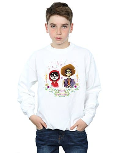 Image of Disney Boys Coco Miguel And Hector Sweatshirt 7-8 Years White