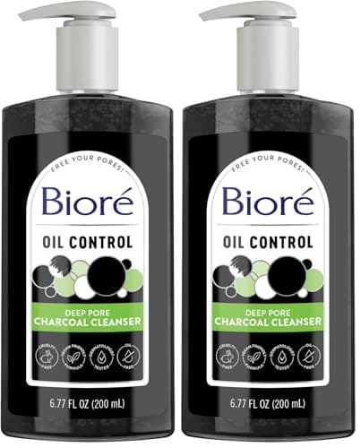 Image of Biore Deep Pore Charcoal Cleanser, 200 ml (Pack of 2)