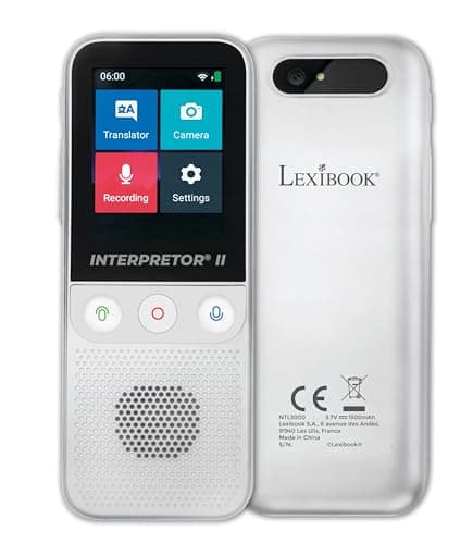 Image of LEXIBOOK, Interpretor 3, Instant Voice Translator 137 Languages, Photo Translation and Memos, Pro Portable & Travel Multilingual Translator, Headphones Port, Wi-Fi and Offline, NTL3000