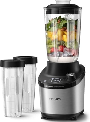 Image of Philips High speed Blender 7000 Series, ProBlend Ultra Technology, 1500 W Motor, 2L Capacity Jar, Quick Select Programs, with 2 BPA-free Tritan tumblers, HomeID app (HR3760/10)