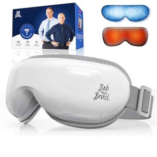 Image of Bob and Brad Eye Massager with Heat and Cooling Gel Mask for Migraine Relief, EyeOasis 3 Electric Heated Eye Massage Mask for Dry Eyes & Strain, Daily Relaxation Birthday Gifts for Women Men