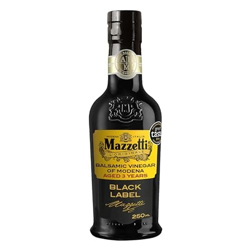 Image of Mazzetti Aged Balsamic Vinegar Of Modena, Sweet, Thick And Rich, Aged In Oak Barrels For 3 Years, Black, 250 ml, Pack of 1
