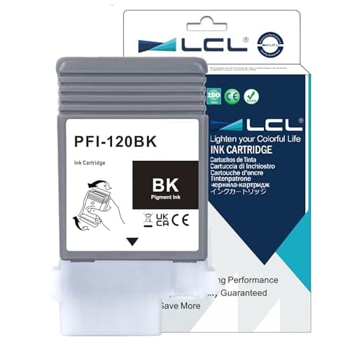 Image of LCL PFI-120 PFI120 Black 130ml Ink Cartridge Replacement for Canon PFI120BK PFI-120BK for Canon ImagePROGRAF TM-200 TM-205 TM-250 TM-255 TM-300 TM-305 TM-350 TM-355 Printer (1 Pack)