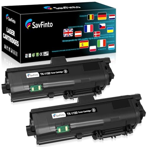 Image of SavFinto TK-1150 Toner for Kyocera TK1150 Black Toner Cartridge for Kyocera ECOSYS M2135dn M2635dn M2635dnw M2735dw, ECOSYS P2200 P2235d P2235dn P2235dw P2235 (2 Black)
