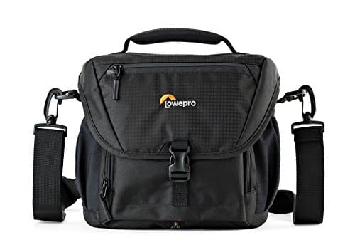Image of Lowepro LP37121-PWW, Nova 170 AW II Camera Bag, Fits DSLR With Attached Lens, Compact Photo Drone, 1-2 Additional Lenses, Flash, Black
