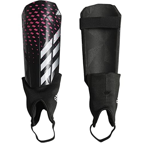 Image of adidas Unisex Adult Soft Ground Match Predator Shin Guards, Black/White/Team Shock Pink, Large