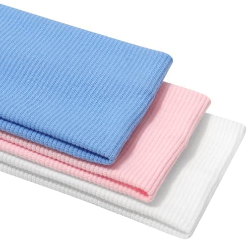 Image of PROPOG 8 cm Headbands for Women's Hair, Cotton Head Bands Adult Women Elastic Hair Bands for Women Non Slip Head Band Fashion Hair Accessories for Sports Makeup Yoga Running (Pink)