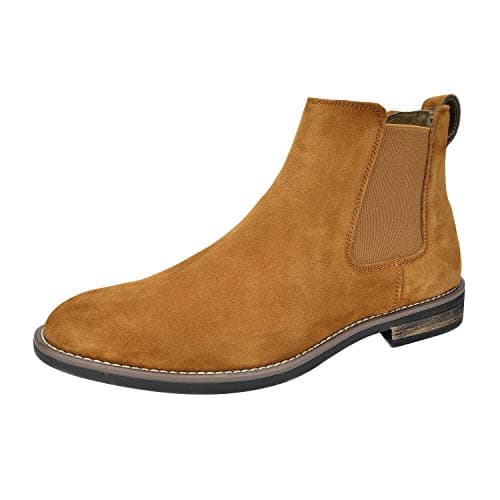 Image of Bruno Marc Men's Suede Leather Chelsea Ankle Boots, Fashion, Walking and Comfort Casual Business Shoes,Size 7,Camel,URBAN-06