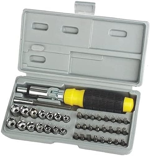 Image of Mannesmann M29041 41-Piece Set of Socket Wrenches and Bits with 1/4 Inch / 0.635 cm Drive