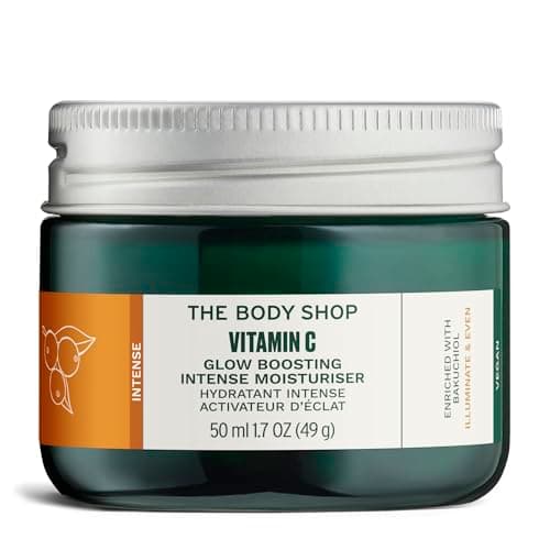 Image of The Body Shop Vitamin C Glow Boosting Moisturiser (1x 50ml), Hydrating Face Moisturiser for Women, Water-Based Moisturizer with Vitamin C & Hyaluronic Acid, Face Cream for Radiant-Looking Skin