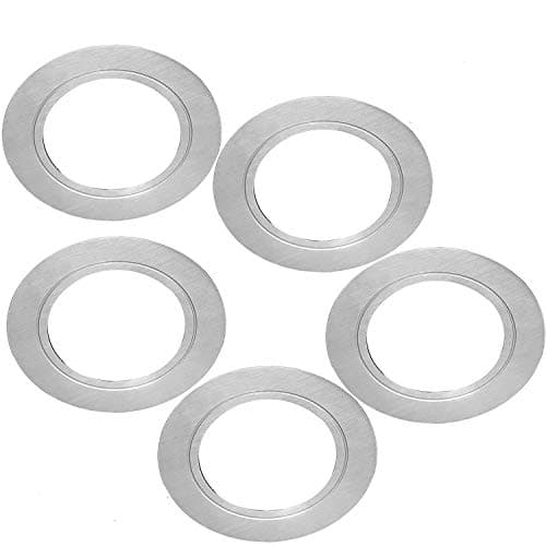 Image of 5 Pack | Bright 2.6W LED Under Cabinet Spot Lights & Driver Kit | Stainless Steel & Warm White | Recessed Flush Mounted Fitting | Kitchen Worktop Counter Cupboard Down Light | Modern Round Lighting