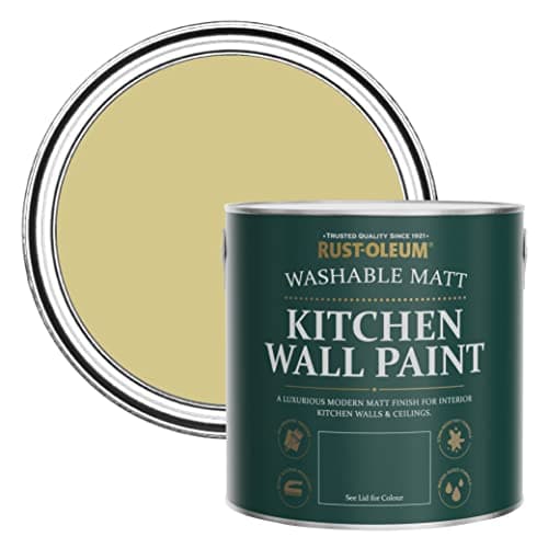 Image of Rust-Oleum Green Washable Kitchen Wall Paint in Matt Finish - Wasabi 2.5L