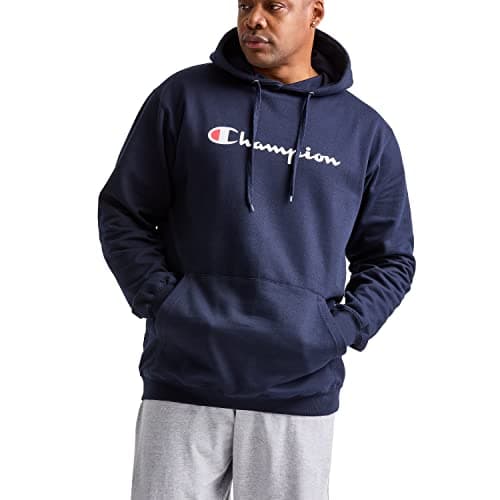 Image of Champion Men's Powerblend Hooded Sweatshirt, Navy-y08160, L UK