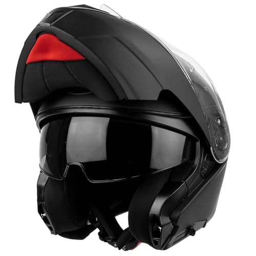 Image of MIDA MV-5 Motorcycle Helmet ECE 22.06 Certified P/J Rated Dual Visor Modular Flip-Up Helmet – Impact-Resistant ABS Shell, Removable Washable Liner, Riding Safety Gear