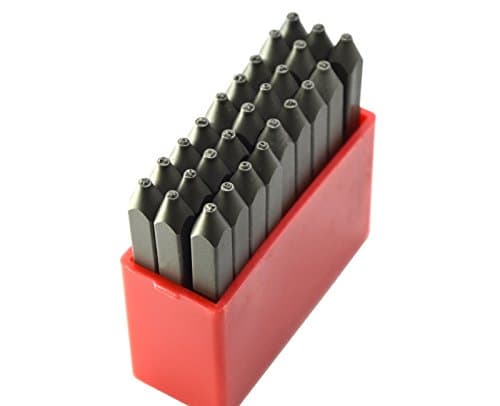 Image of Wokesi 3/64"(1mm) High Hardness Carbon Steel Uppercase Reverse Letters Alphabet Script Metal Hand Stamp Punches Kit for Mold Code Tag Jewel Making Die Tools(1mm Letters Reverse Punch)