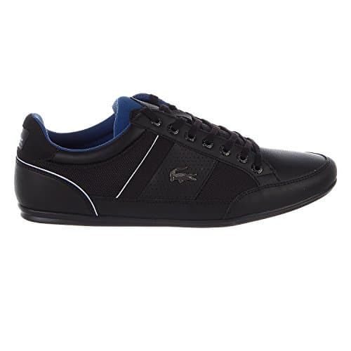 Image of Lacoste Men's Chaymon 218 1 Fashion Sneaker (8.5 M US, Black/Blue)