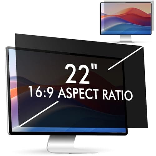Image of LAMA 22 Inch PC Privacy Screen Protector, WxH: 487mm x 274mm, 16:9, Universal Computer Monitor Filter, Privacy Protection, Anti Blue Light, Anti Glare, Anti-UV, Eye Protection