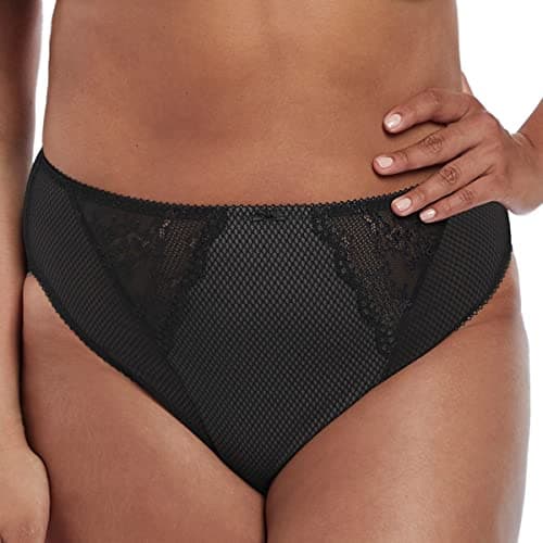 Image of Elomi Women's Charley Waist High Cut Leg Brief, Black, XL