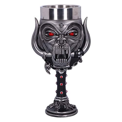 Image of Nemesis Now Officially Licensed Motorhead Snaggletooth Warpig Goblet Glass, Silver, 20.5cm