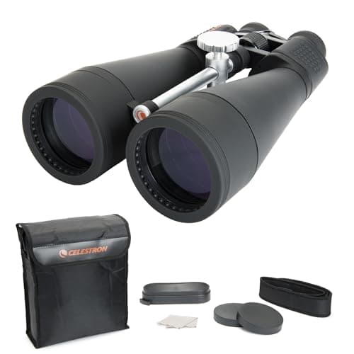 Image of Celestron 71018 SkyMaster 20x80mm Porro Prism Binoculars with Multi-Coated Lens, BaK-4 Prism Glass and Carry Case, Black
