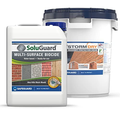 Image of Stormdry Masonry Waterproofing Cream 20L + Soluguard Biocide - BBA Approved - 25 Year Ultimate Home Protection Bundle for Effective Wall Weatherproofing