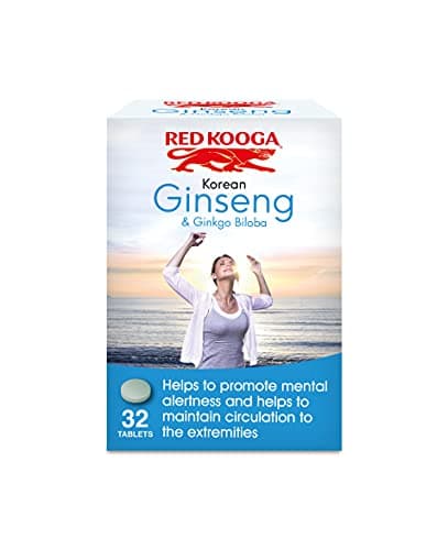 Image of Red Kooga Ginseng Multivitamins and Minerals, with Vitamins B2, B6 and 12 and Niacin, Zinc and Iron, Pack of 32 Tablets