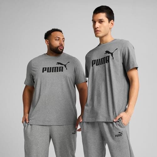 Image of PUMA Unisex No. 1 Logo Tees, Medium Gray Heather, M EU