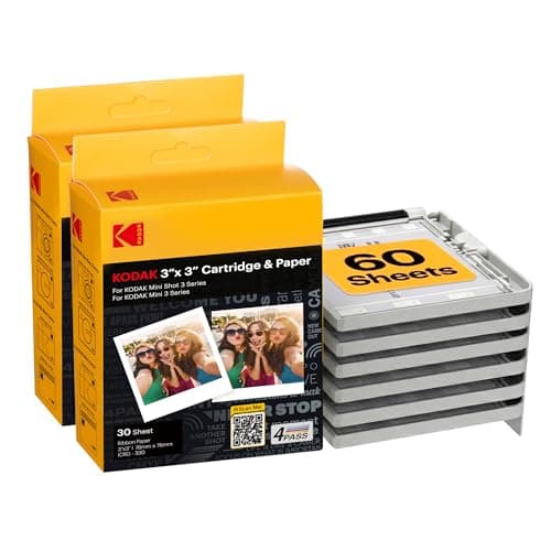Image of Kodak ICRG360 – Cartridge and Photo Paper for 60 Photos (7.6 x 7.6 cm) – Compatible with Kodak Mini Shot C300, C300R, MS300, P300R