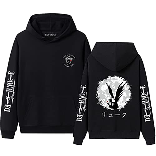 Image of Death Note Hoodie Anime Cosplay Costume Ryuk Yagami Light Pullover Long Sleeve Sweatshirt Jacket Coat for Women Men