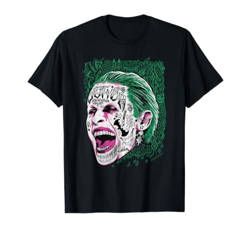Image of DC Comics Suicide Squad Joker Laughing Head T-Shirt
