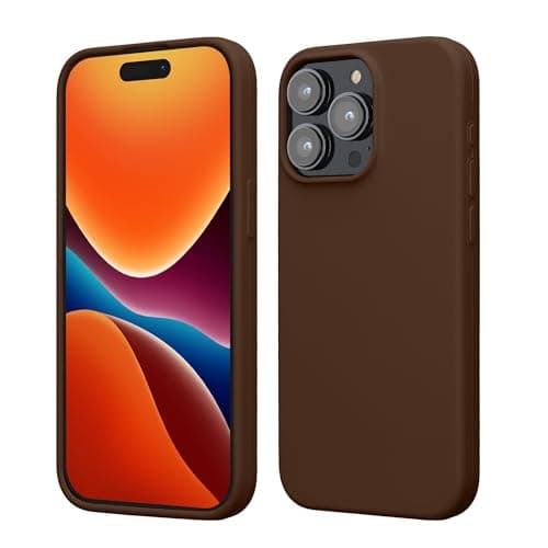 Image of kwmobile Case for iPhone 15 Pro Max Case - Soft TPU Silicone Cover - Chocolate