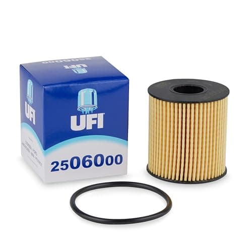 Image of UFI Filters, Oil Filter 25.060.00, Replacement Oil Filter, Suitable for Car, Applicable to Various Models Citroen, Fiat, Ford, Jaguar, Lancia, Land Rover, Mini, Opel, Peugeot, Toyota e Volvo