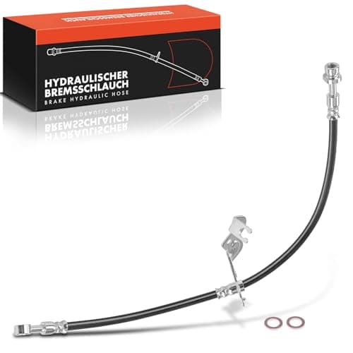 Image of Frankberg Brake Hose Brake Hydraulic Hose 534mm Front Axle Right Driver Side Compatible with Sorento II XM 2.0L 2.2L 2.4L 3.5L 2012-Today Replace# 587322P100