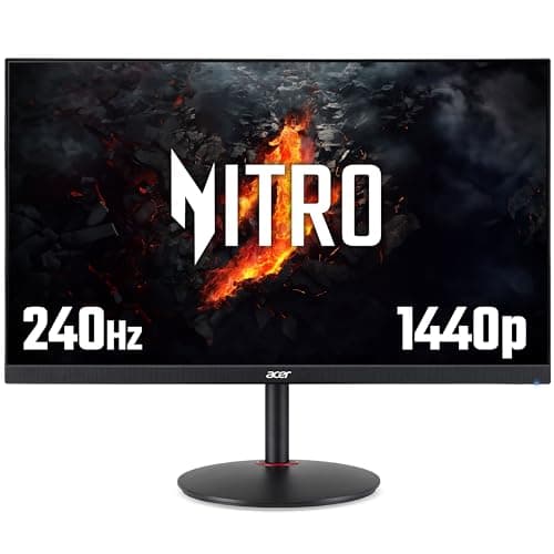 Image of acer Nitro XV272WU2 27 inch Quad HD (2560 x 1440) Gaming Monitor - 240Hz, 0.5ms, IPS Panel, FreeSync Premium, 99% sRGB, HDR400, Speakers, DisplayPort, HDMI