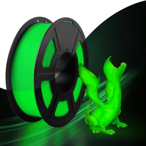 Image of SUNLU Glow in the Dark PLA Filament, Neatly Wound Luminous PLA 3D Printer Filament 1.75mm Dimensional Accuracy +/- 0.02mm, Fit Most FDM 3D Printers, 1kg Spool (2.2lbs), Green PLA, Glow Green.