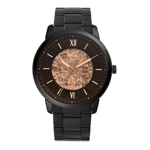 Image of Fossil Neutra Automatic Men's 43 MM Black Stainless Steel Watch, ME3183
