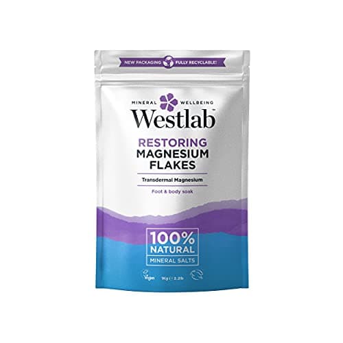Image of Westlab - Restoring Magnesium Flakes - 1kg Resealable Pouch - 100% Natural, Pure & Unscented Mineral Salts - Magnesium Chloride Foot & Body Soak