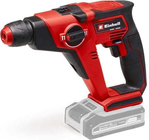 Image of Einhell Cordless Rotary Hammer 18V Power X-Change, 1.3J Impact Strength, Ergonomic Handle, 2 + 1 Functions Drill/Hammer Drill/Screwdriver TE-HD 18/12 Li - Solo