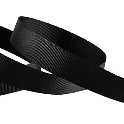 Image of Black Grosgrain Ribbon – 10 Metre Roll, 10mm Wide – Durable Ribbed Fabric Ribbon for Crafts, Gift Wrapping, Sewing, Hair Bows, Decorations & DIY Projects