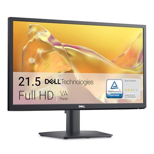 Image of Dell SE2225H 21.5 Inch Full HD (1920x1080) Monitor, 75Hz, VA, 5ms, VESA (100x100mm), HDMI, VGA, 3 Year Warranty, Black