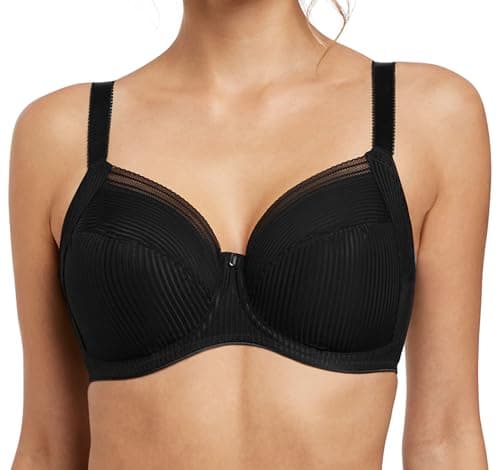 Image of Fantasie Women's Fusion Underwire Cup Side Support Full Coverage Bra, Black, 32G