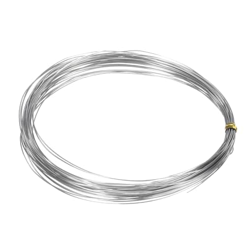 Image of sourcing map 24 Gauge 0.5mm Stainless Steel Wire 10m/33 ft Soft Craft Sculpting wire Tarnish Resistant Jewelry Cable for Jewelry Making Beading DIY Crafts Supplies, Silver