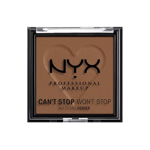 Image of NYX Professional Mattifying Pressed Powder & Setting Powder, Makeup Can't Stop Won't Stop, All Day Oil & Shine Control, Lightweight & Transfer-Resistant Face Makeup, Sheer Coverage, Shade: Deep