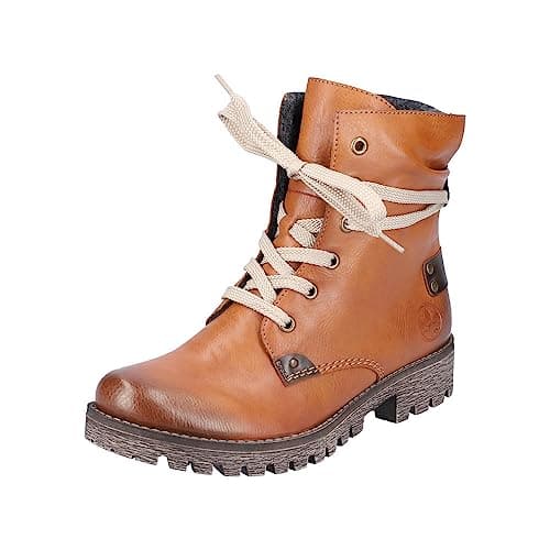 Image of Rieker Women Ankle Boots 78530, Ladies Lace-up Ankle Boot,Low Boots,Chukka Boot,Short Boots,lace-up Boot,Brown (Braun / 24),43 EU / 9 UK