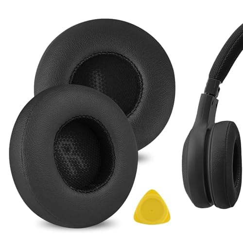 Image of Geekria QuickFit Replacement Ear Pads for JBL E35, E45BT, E45, C45BT Headphones Ear Cushions, Repair Parts (Black)