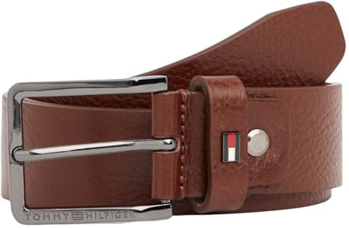 Image of Tommy Hilfiger Men’s 3.5 cm Oliver Leather Belt, Brown (Coffee Bean), 39.4 inches