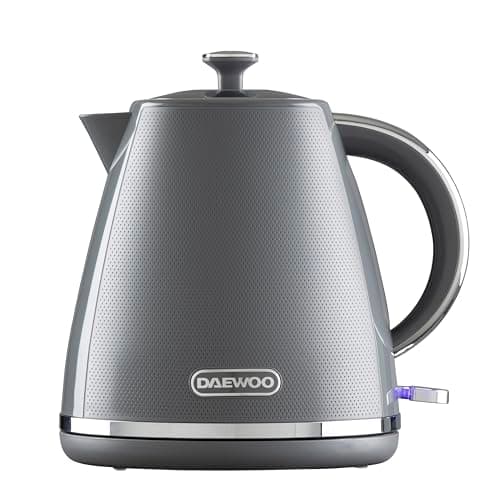 Image of Daewoo Stirling Collection, Pyramid Kettle 1.7 Litre, User Friendly, Easy Cleaning, Safety Features, 360° Swivel Base, Full Removable Lid, Water Level Gauge, Part Of A Collection, Grey