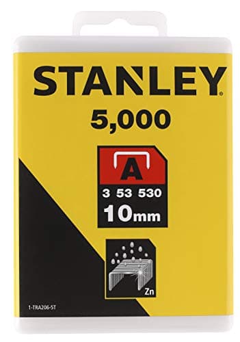 Image of Stanley 1-TRA206-5T 10mm A-Type Light Duty Staples (5000 Pieces)