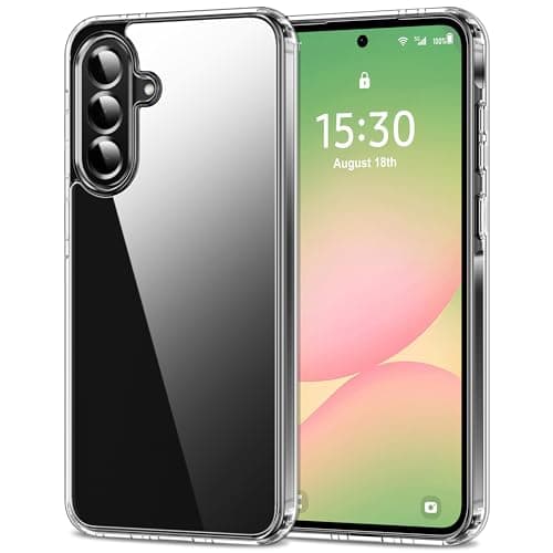 Image of HOOMIL Case for Samsung Galaxy A56 5G, Non-Yellowing, Drop Protection, Anti-Scratch Transparent Hard Back Phone Cover - Crystal Clear