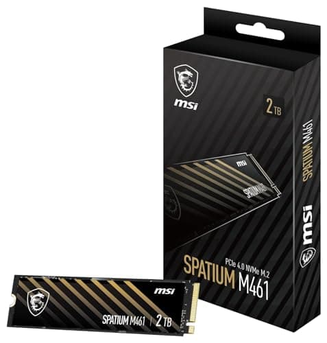 Image of MSI SPATIUM M461 PCIe 4.0 NVMe M.2 2TB Internal SSD PCIe Gen4 NVMe